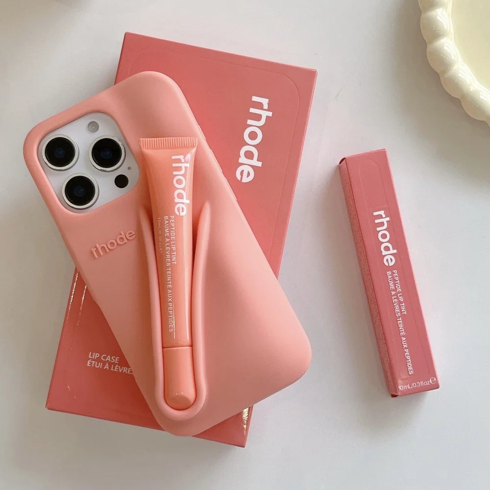 Full Set Rhode Phone Case With Lip Gloss And Box