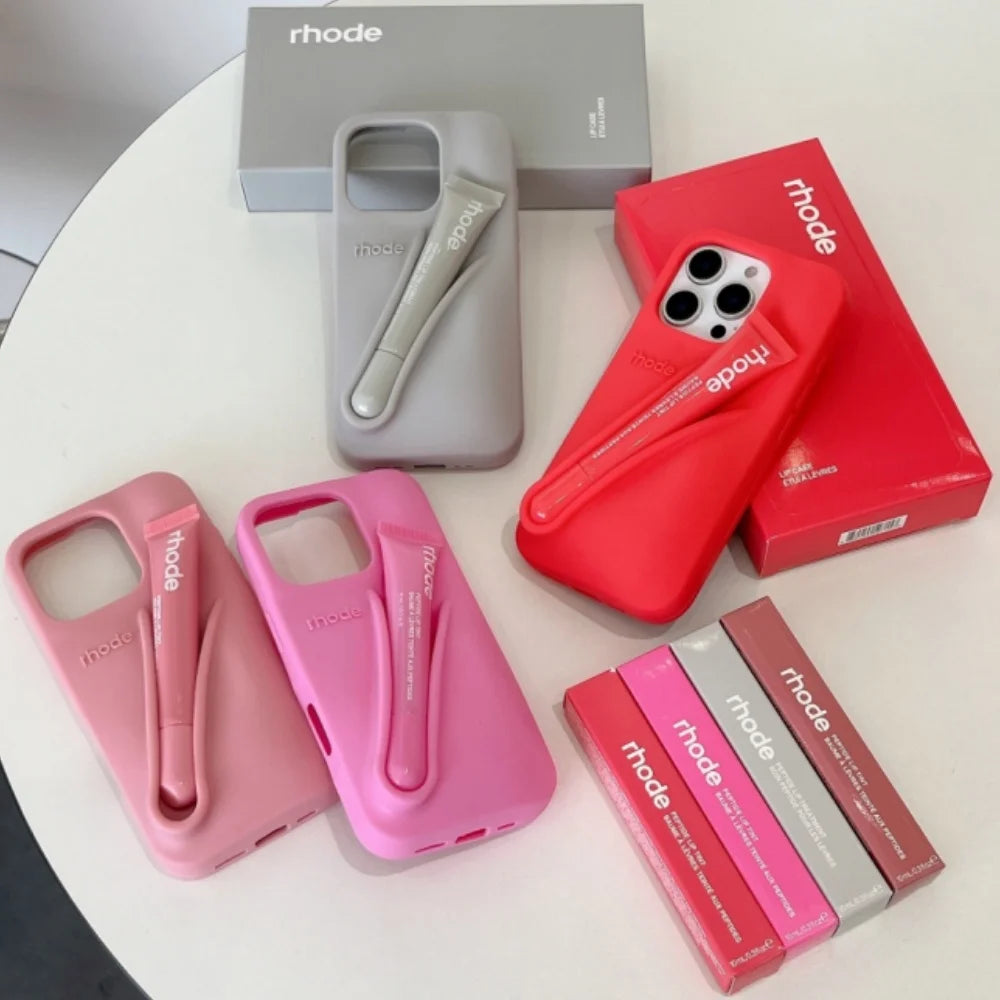 Full Set Rhode Phone Case With Lip Gloss And Box For iPhone