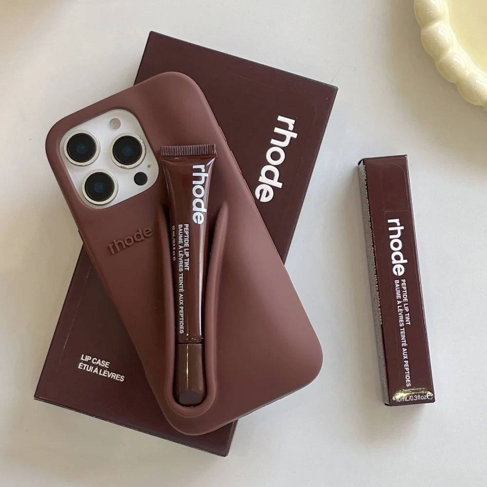 Full Set Rhode Phone Case With Lip Gloss And Box