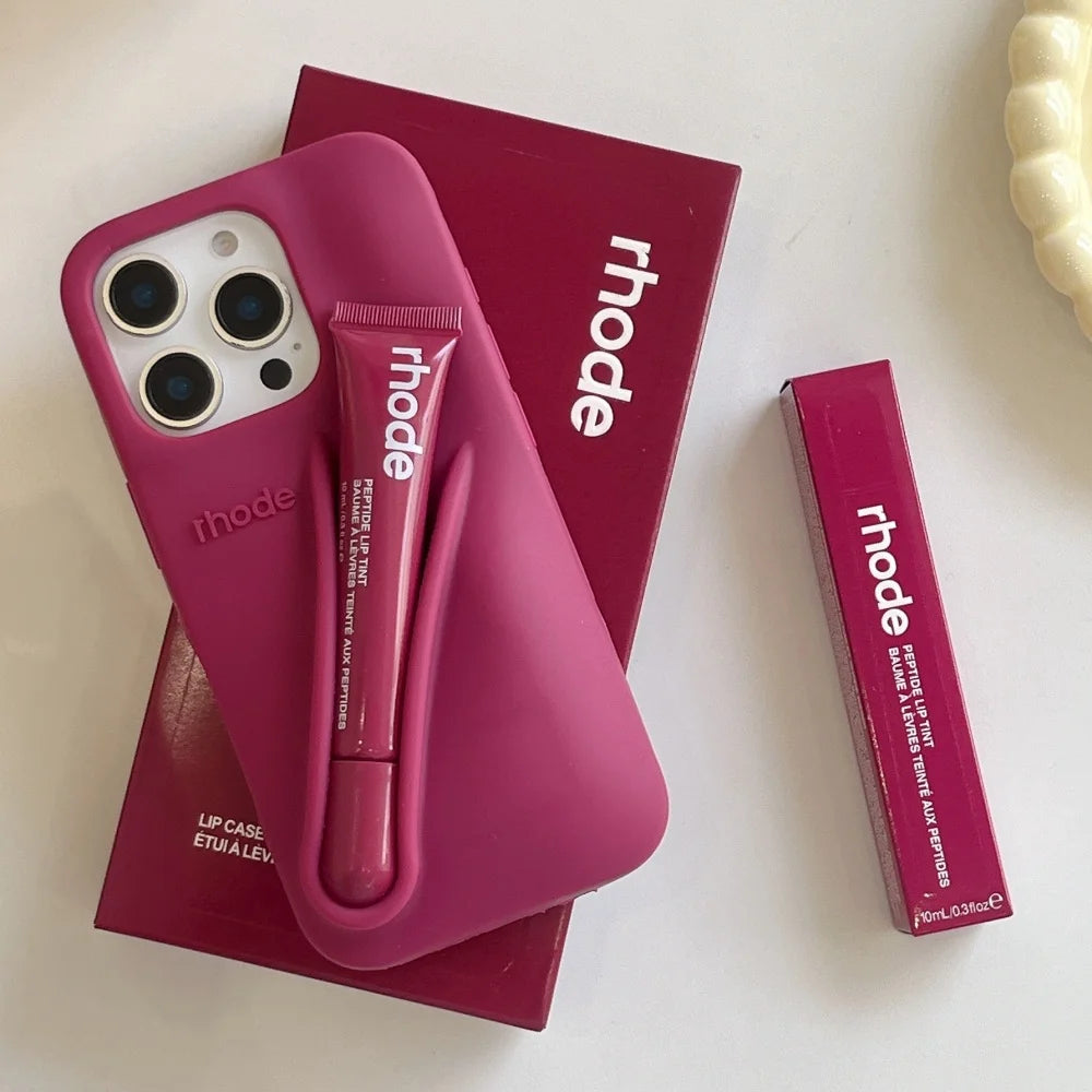 Full Set Rhode Phone Case With Lip Gloss And Box For iPhone