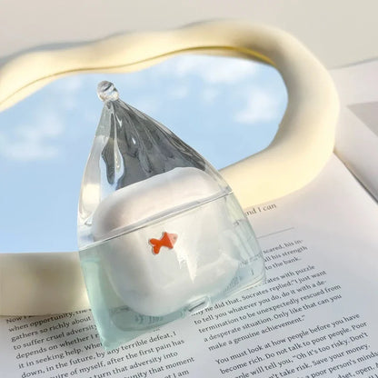 Transparent Liquid Silicone Cute Fish Case for Airpods