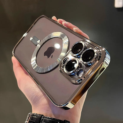 Luxury Magnetic Plating Clear Case For Magsafe Wireless Charging iPhone