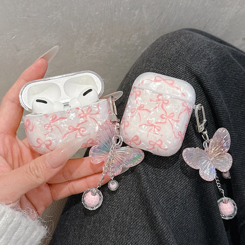 Case Cute Glitter Bow Knot For Airpods