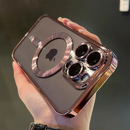 Luxury Magnetic Plating Clear Case For Magsafe Wireless Charging iPhone