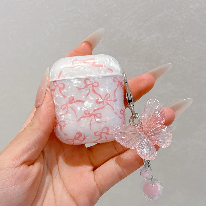 Case Cute Glitter Bow Knot For Airpods