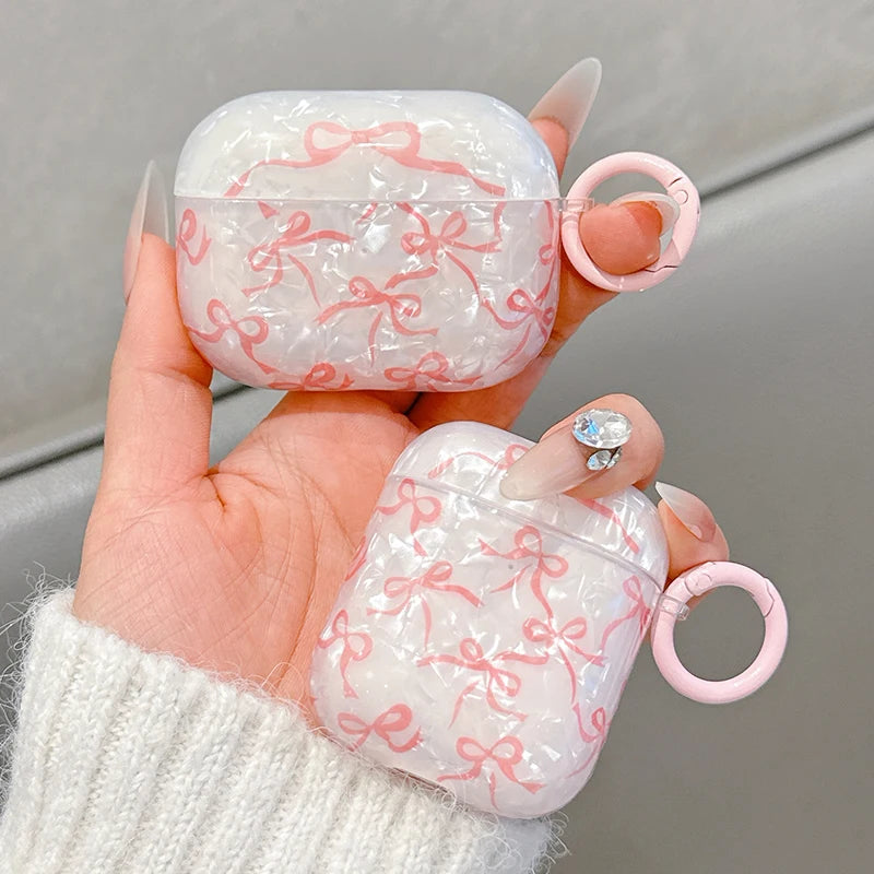 Case Cute Glitter Bow Knot For Airpods