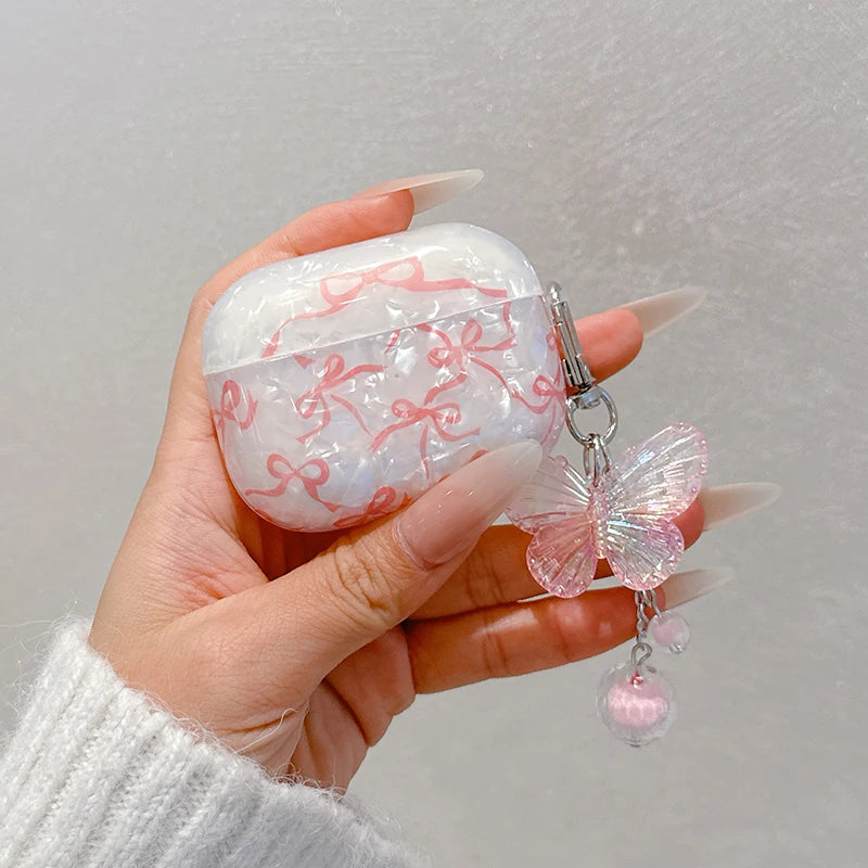 Case Cute Glitter Bow Knot For Airpods