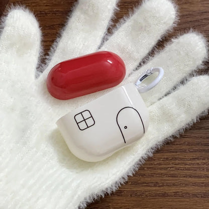 Casual Red Cover Line House For Airpods