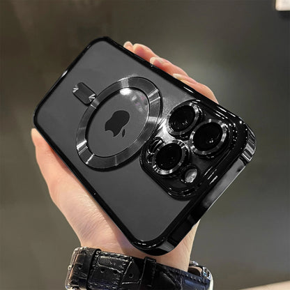 Luxury Magnetic Plating Clear Case For Magsafe Wireless Charging iPhone